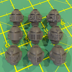 image001.png STL file Space Knights Heads - builder・Design to download and 3D print, moodyswing