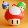 honguito_llavero.jpg Toad, Mario mushroom, keychain - Toad, Mario mushroom, keychain