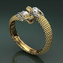 1.jpg STL file dragon bracelet・Design to download and 3D print