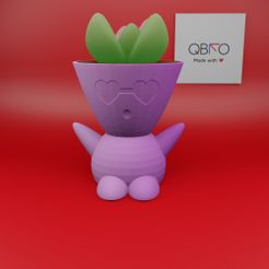 glases-of-love.jpg Download free STL file Glasses of love faty planter • Model to 3D print, QBKO3D