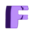 F.stl Minecraft 3D logo