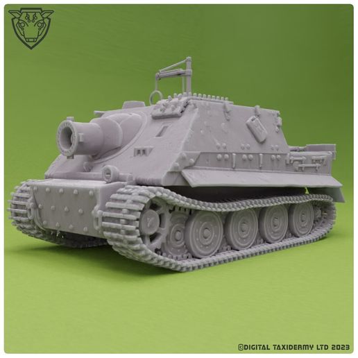 Sturmtiger STL - WWII German Heavy Assault Mortar 3D Printable Model  Sturmmörser Tiger STL
