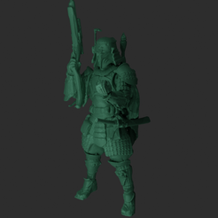 2023-01-01-14_14_30-Blender_-C__Users_felfe_Downloads_Telegram-Desktop_RR-PR-inv.blend.png STL file Star wars - Boba Fett - Samurai Shogun armor style・3D printing template to download