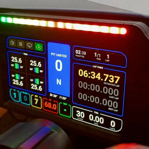 428187371_1394755864477147_1066288277599434307_n.jpg Sim Racing Dash Galaxy S5 DIY 3D Files