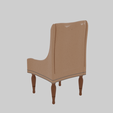 Chair-Back-Rendered-Image.png Leather Dining Room Armchair 3D Model