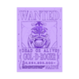 wanted poster  gol d roger.stl gol d. roger wanted poster - one piece