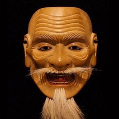 A.jpg STL file Kojo Mask (Old Man)・3D print object to download, El_Chinchimoye