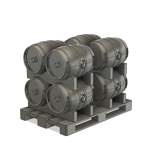 thumbnail image 2 of OO Gauge Model Railway Scenery – 24 Pack Barrels & Pallets – Waterproof Plastic 1:76 2 of 6