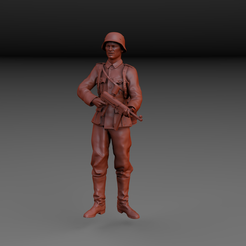 sol.155.png STL file WW2 GERMAN SOLDIER WITH MP40 V2・3D printable model to download