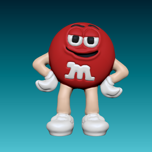 🍬 o senhor vermelho da m&m・Arquivo STL para ・Cults
