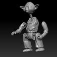ScreenShot536.jpg Star Wars .stl Master Yoda .3D action figure .OBJ Kenner style.