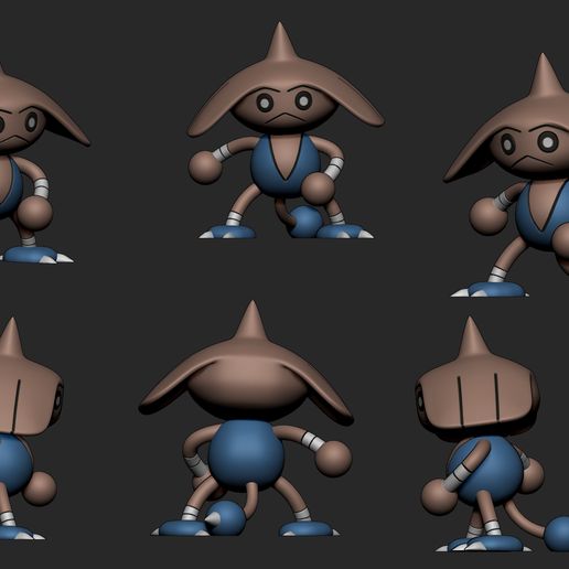 hitmontop-2.jpg Pokemon - Hitmontop with 2 poses