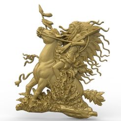 untitled.74.jpg Archivo STL gratuito Indio guerrero nativo americano a caballo・Idea de impresión 3D para descargar