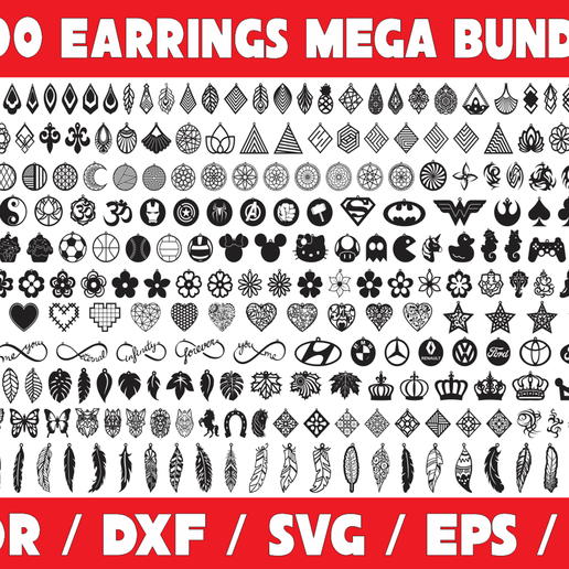 🖼️ Vectors Laser Cutting 1200 Rings Pendants・ 3D File for