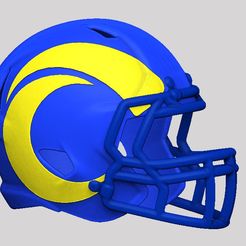 rams1.jpg Télécharger fichier STL CASQUE NFL LOS ANGELES RAMS • Design à imprimer en 3D, RuVa_Printing