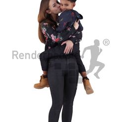 rp_fabienne_percy_posed_001_A.jpg Бесплатный 3D файл Fabienne & Percy Posed 001 - Mother and Child standing and smiling・Шаблон для загрузки и 3D-печати