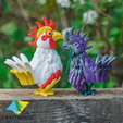 10.png Print in Place Tiny Rooster no supports