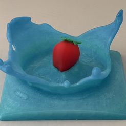 IMG_1186.jpeg STL file Water Drop Splash with Strawberry・3D printer design to download