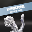 SS_Tight_Main.png Snowstorm, Winter Dragon - Articulated Dragon Snap-Flex Fidget Toy