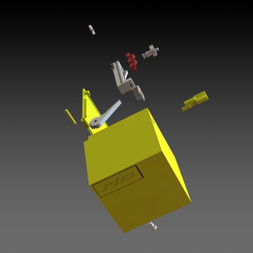 STL file Automatic opening cubic box V02d 📦 ・Template to download and ...