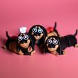 Articulated-Dachshund-Duo---Cute-3D-Printed-Toy-Keychain_13.jpg 🌭Articulated Dachshund Duo – Cute 3D Printed Toy & Keychain (Hot Dog Costume Bonus)