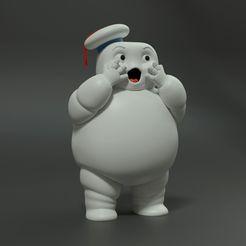 Mini-Puft-Surprised-fan-art.jpg STL file Mini Stay Puft - Surprised - Ghostbusters・3D printable model to download