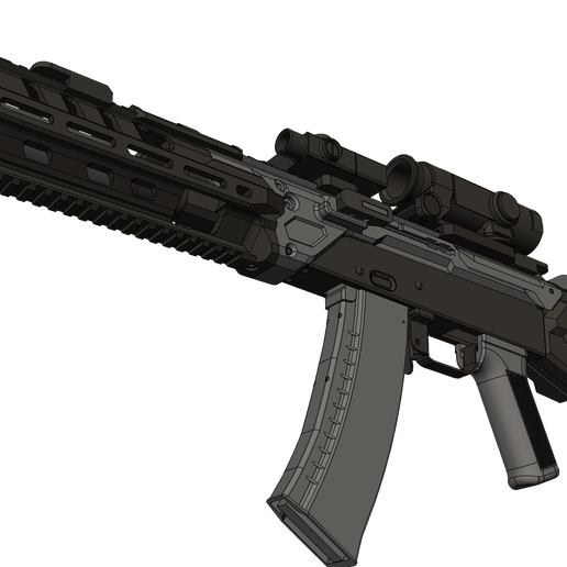 🔫 147-KILO-300blk RAIL AK chassis -for CYMA .SRC sportline