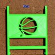 5 - Dos.JPG FOLDING SUPPORT FOR SMARTPHONE OR TABLET TELEPHONE - Reason: Basketteur ...     Foldable support for mobile phone and small digital tablet - pattern : " basketball player