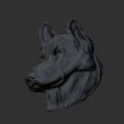 BPR_Composite1234.jpg German Shepherd 3D Head Relief Sculpture 3D model .STL
