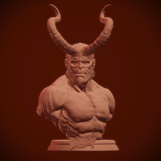 38.1.png 3D Hellboy Bust Printable – Intricate Details and High Quality