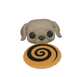 a_Camera-1_00000.png Cute Puppy with Frisbee - Pop Style 3D Print Model