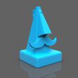 render-celeste.jpg STL file Bust with Nose and Mustache Eyeglasses Holder・3D printable design to download