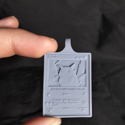 3D Printed Pokemon Card Pendant/earrings/keychain - Pikachu 3D model