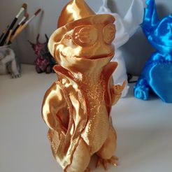 IMG_20230316_111042.jpg Fichier STL Tirelire Lézard BlingBling・Modèle imprimable en 3D à télécharger