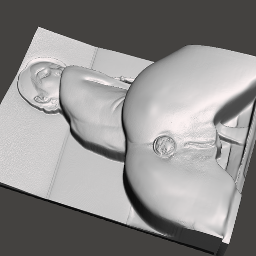 🔌 Asian With Butt Plug Relief- CNC or 3D Print Sculpture・Free STL File for  3D printing and CNC machining