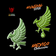 3DUHPM_MAXICO_KEY.png Mexico Keychain - World Cup 2026 Eagle - Pack x2 STL Models
