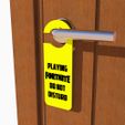 Playing Fortnite Yellow Door Hanger Frikarte3D 2.jpg Игра Fortnite Дверная вешалка