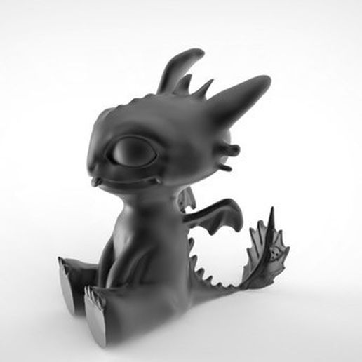 Toothless Dragon 3D printing.jpg Télécharger fichier STL Krokmou • Objet pour impression 3D, derailed