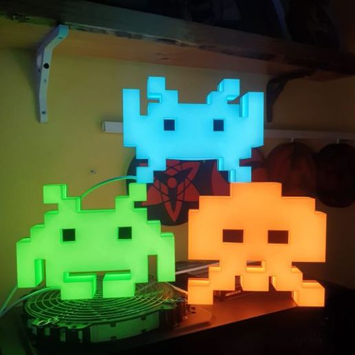 👽 Alien Lamp Space invaders pack・ 3D File for 3D printing・Cults