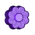 FUNNY FLOWER CUT AND PRESS COMBINED.stl Flower 2  - Jam /JELLY/ JELLO - Cookie Cut and Press - Thumbprint Cookie Cutter