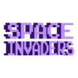 LOGO.stl SPACE INVADERS - Wall Decoration | Logo