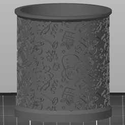 lamp-merry.png Download STL file LITHOPHANE LAMP CYLINDER "Christmas Decoration". • 3D printing template, 3DPrintingProjects