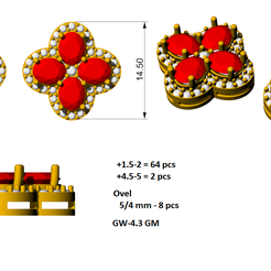 08-TOPS.png Télécharger fichier STL Boucles d'oreilles en diamant • Modèle pour impression 3D, Subho