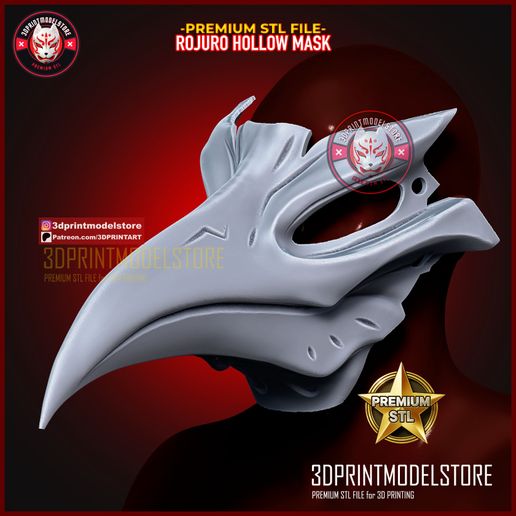 Rojuro Plague Doctor Mask - Bleach Ichigo Hollow Mask - Cosplay Anime Comic-con