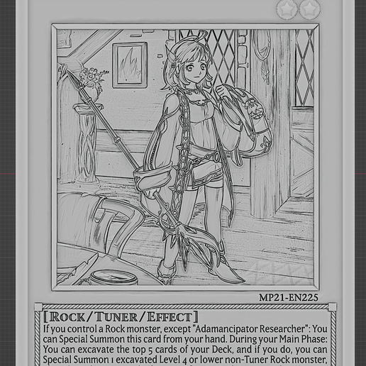 Adamancipator Researcher - yu-gi-oh!Free STL File for 3D printingCults