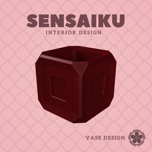 35. Cube 35 Custom Vase Design: Personalized Forms for Miniature and Modern Spaces - Ikebana Home Decoration for Modern Diorama