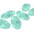 Oval-90x52mm-set2-textures-DRKCT.jpg Dark city - 169 Round & Oval bases for wargame set 2