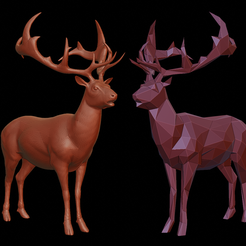 Deer_Statue_1.png Fichier STL Modèle miniature de cerf imprimé en 3D・Modèle pour imprimante 3D à télécharger