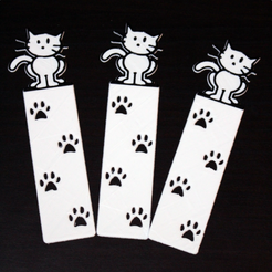 Cat_bookmark_1.png Fichier STL [MARQUE-PAGE] Pattes de Chat・Plan pour impression 3D à télécharger