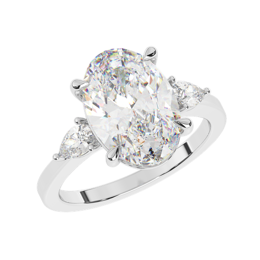 Oval pear ring 3D model